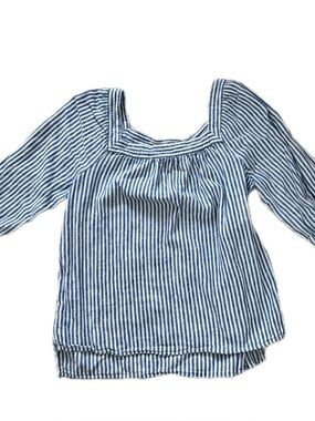 Universal Threads Linen Blenc Striped Blouse 3/4 Sleeves